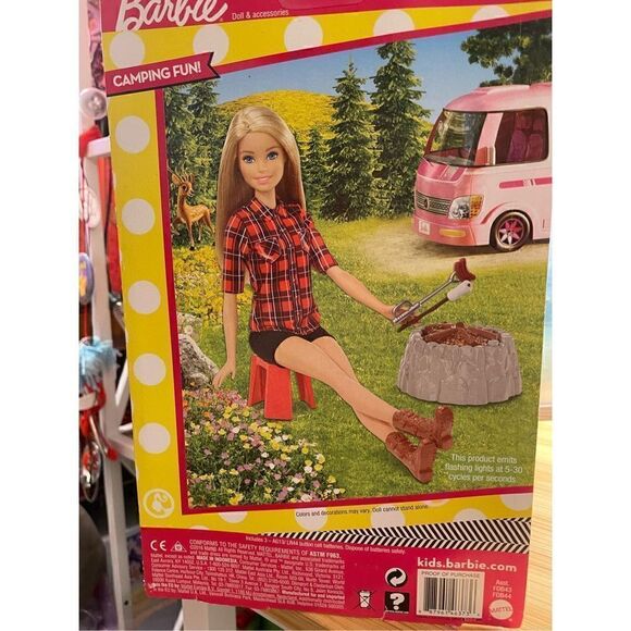 Mattel Barbie Camping Fun Campfire Barbie 2016 NIB - Picture 7 of 13